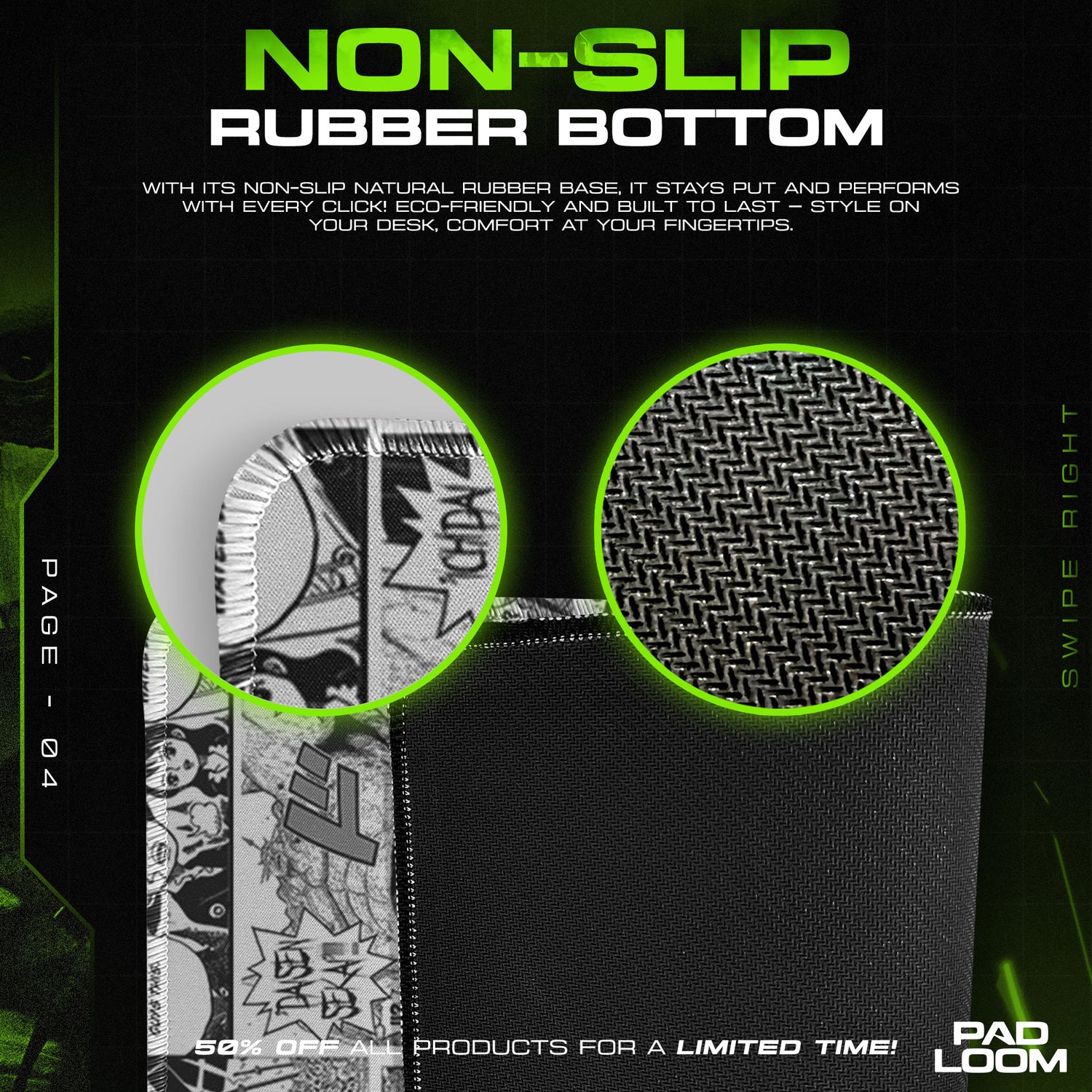 One Piece Manga Collage Mouse Pad – Oversized Anime Gaming Desk Mat