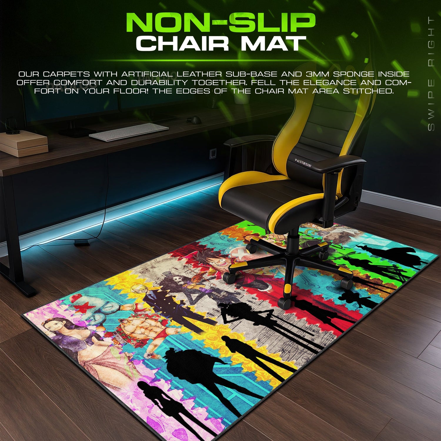 One Piece Straw Hat Crew Mouse Pad – Anime Desk Mat Padloom