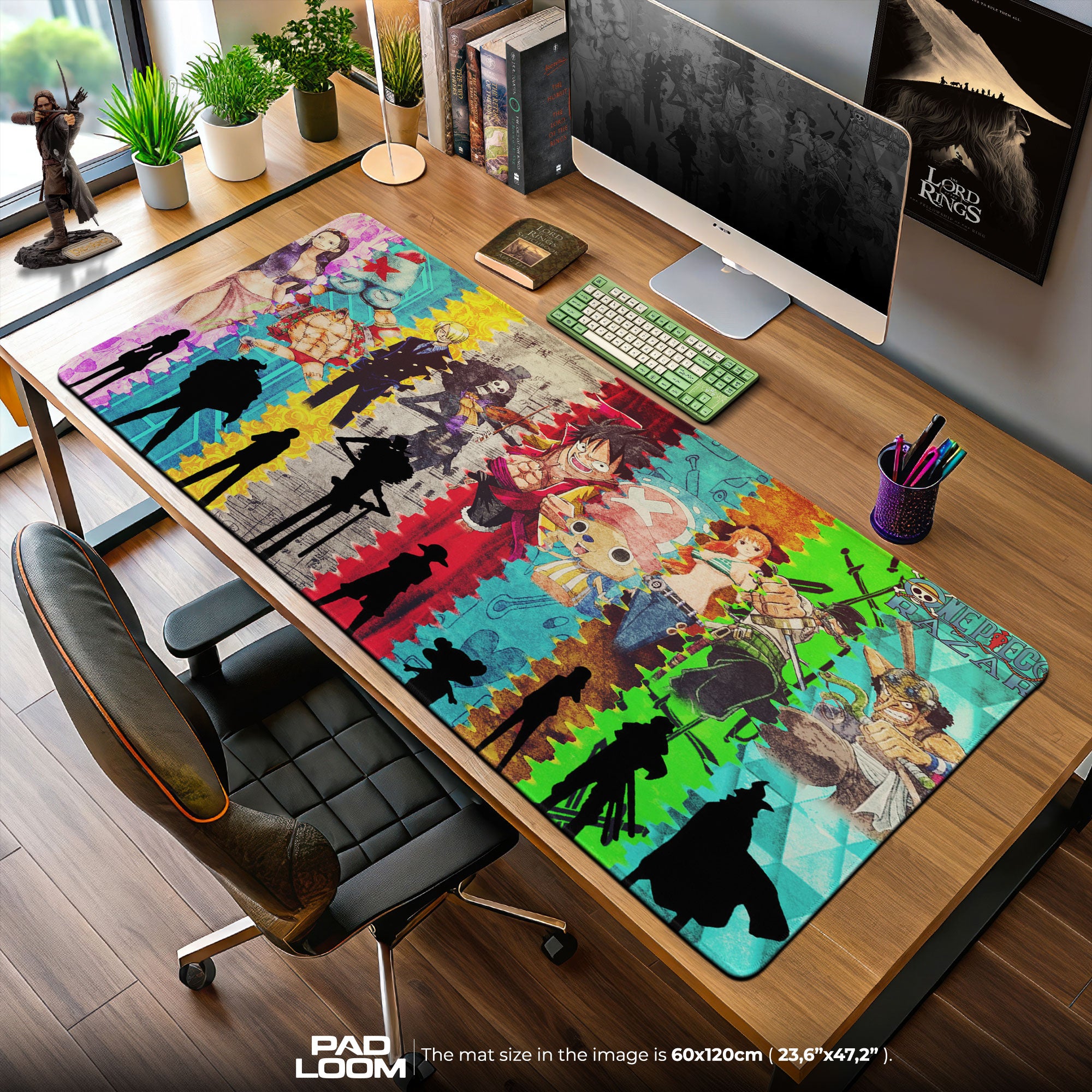 One Piece Straw Hat Crew Mouse Pad, Anime Gaming Desk Mat