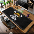 One Piece Straw Hat Jolly Roger Mouse Pad, Anime Gaming Desk Mat Padloom