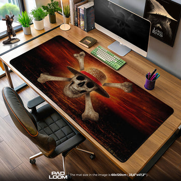 One Piece Straw Hat Skull Mouse Pad, Anime Desk Mat