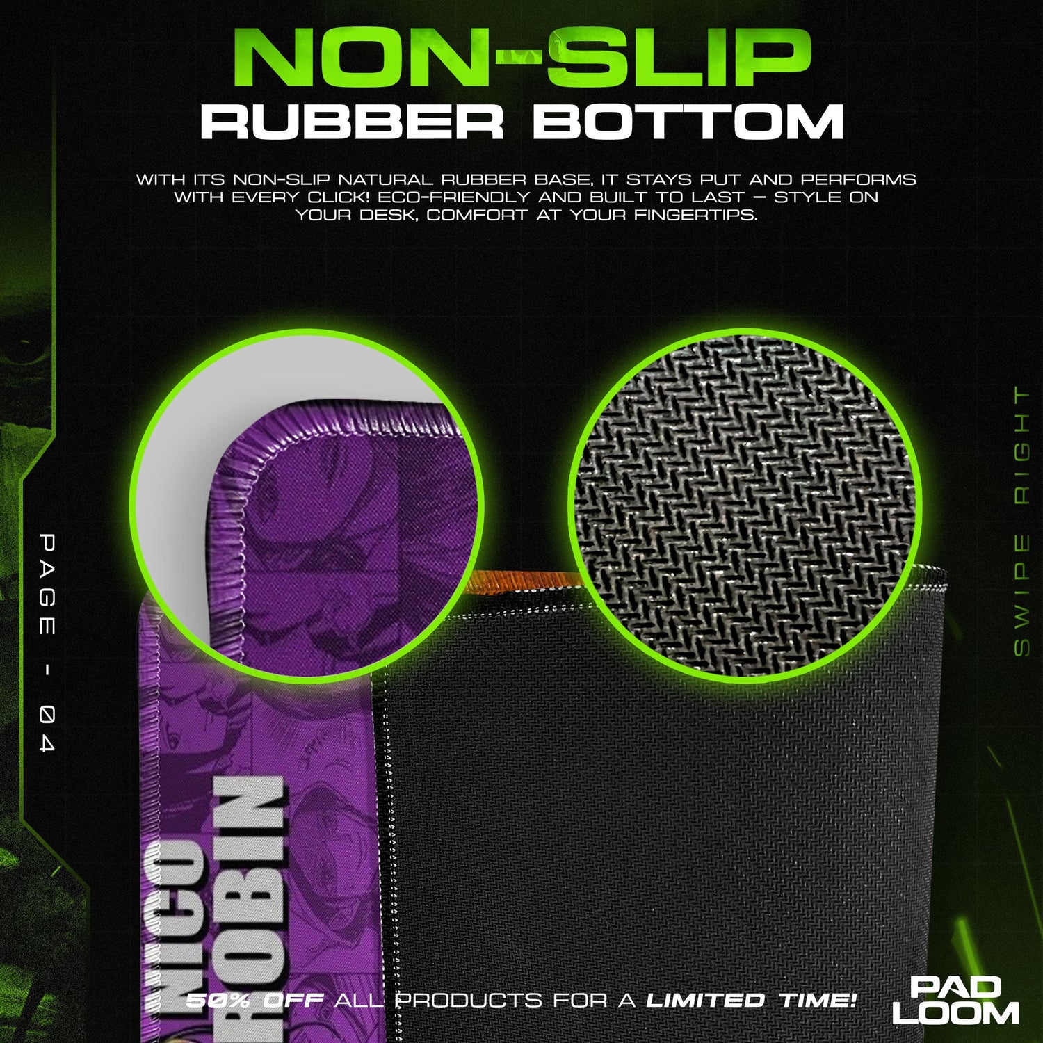 One Piece Straw Hats Colors Mouse Pad, Anime Desk Mat Padloom