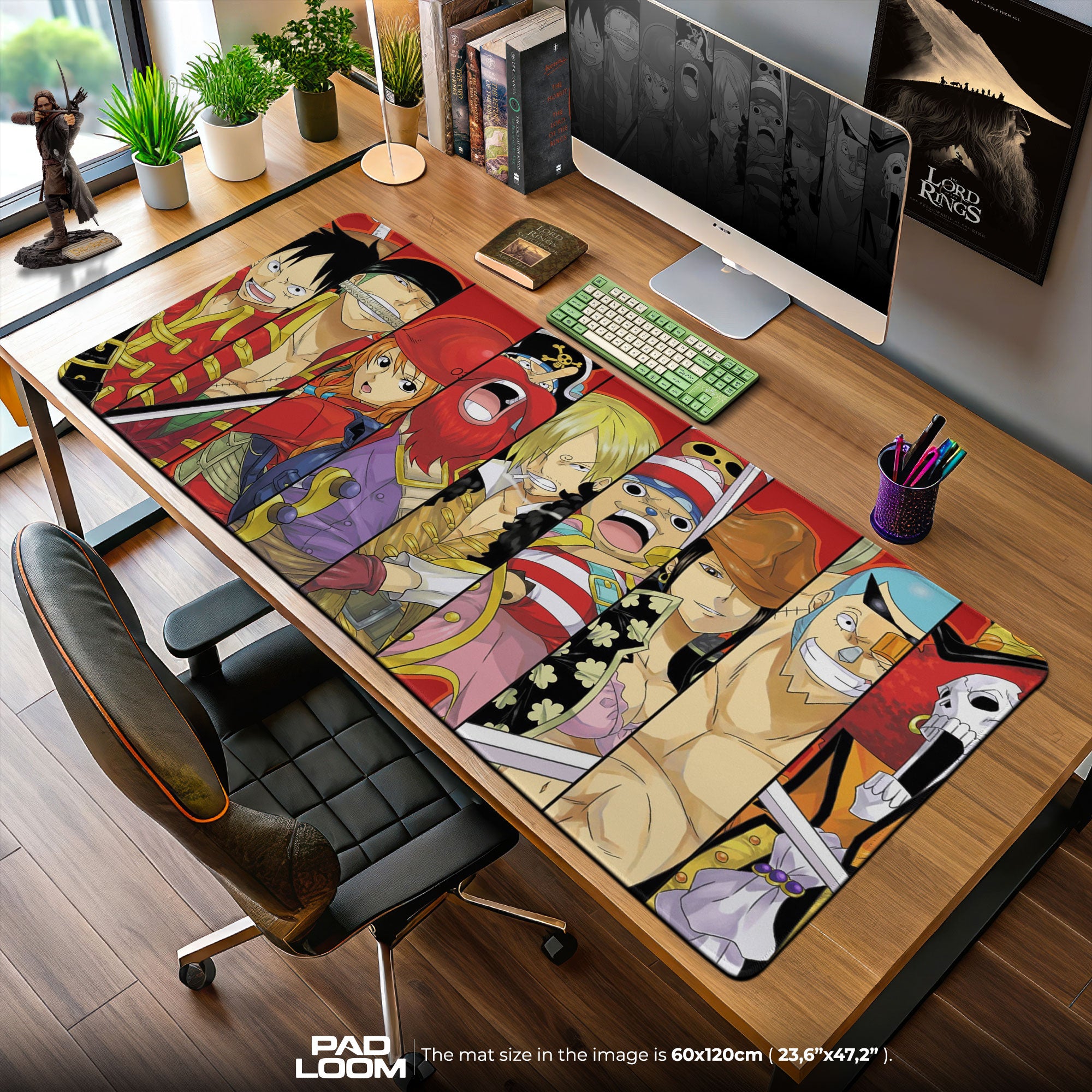 One Piece Straw Hats Lineup Mouse Pad, Anime Desk Mat