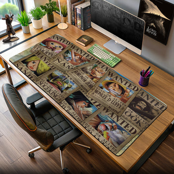One Piece Wanted Posters Mouse Pad – Anime Desk Mat