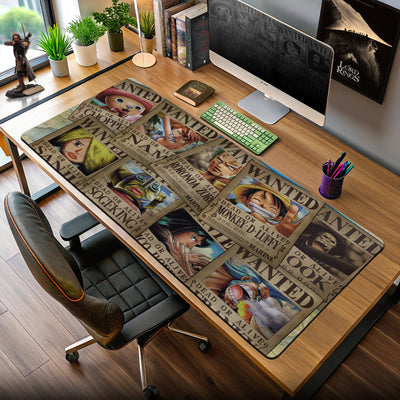 One Piece Wanted Posters Mouse Pad – Anime Desk Mat