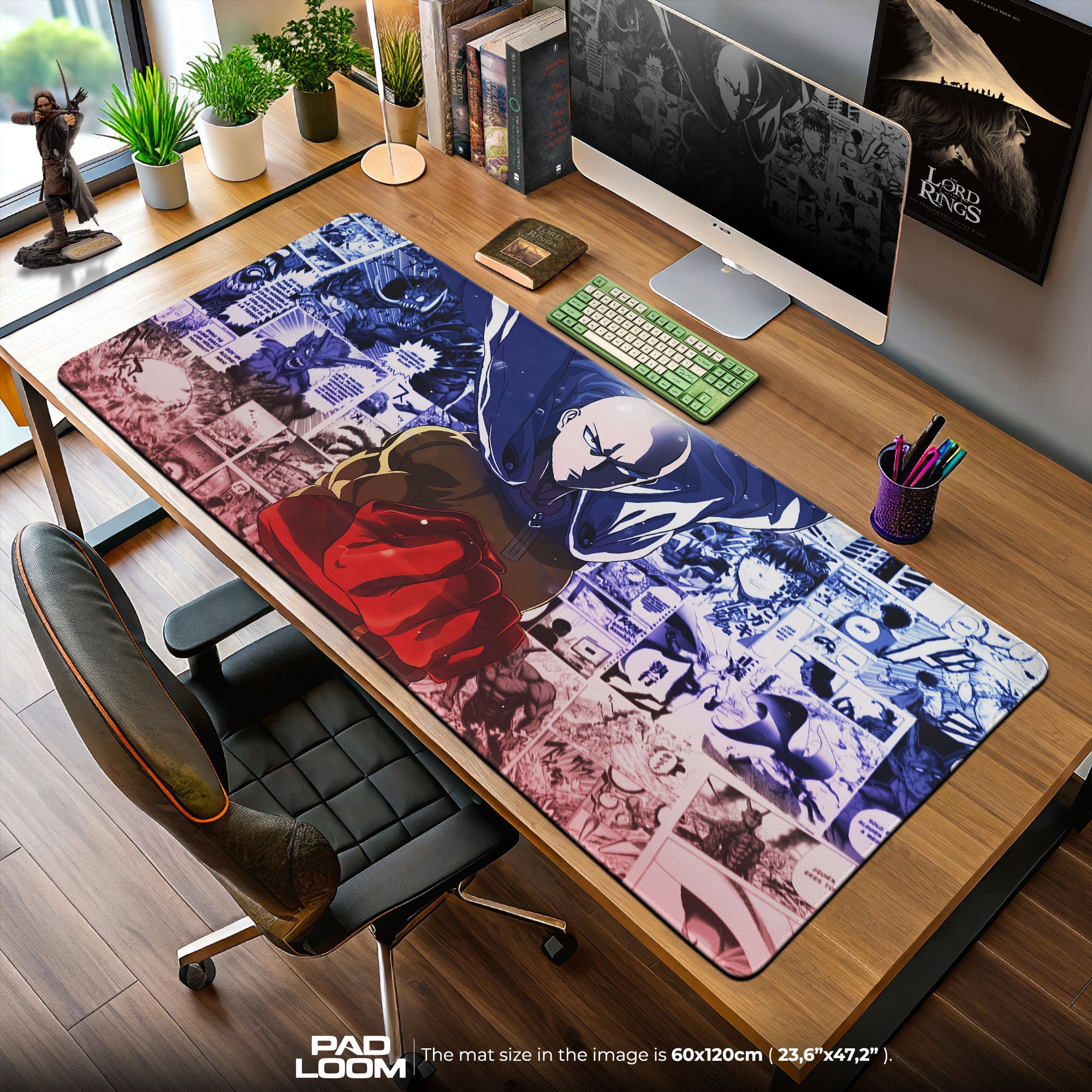 One Punch Man Hero Punch Mouse Pad, Anime Desk Mat