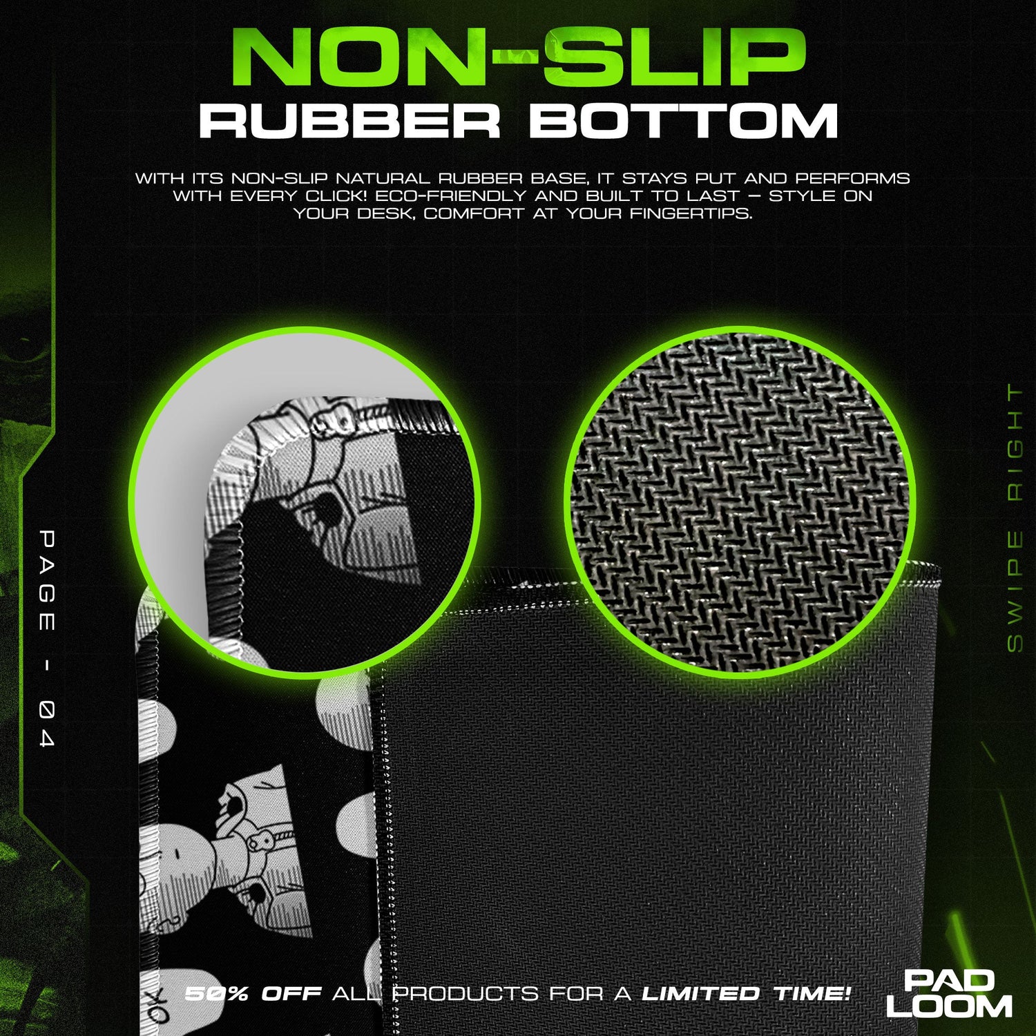 One Punch Man OK Face Mouse Pad, Anime Gaming Desk Mat Padloom