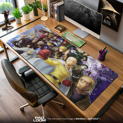 One Punch Man United Heroes Mouse Pad, Anime Desk Mat