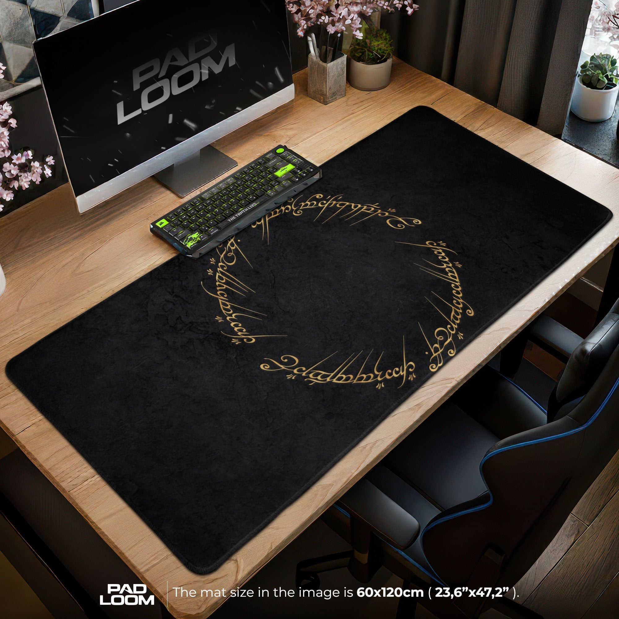 One Ring Black Edition Mouse Pad - LOTR Fantasy Gaming Mouse Pad Padloom
