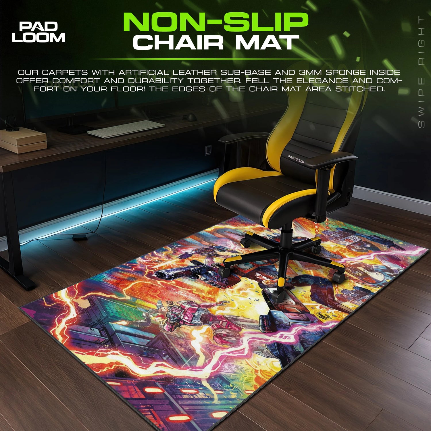 Optimus Prime Neon Siege Mouse Pad - Transformers Mat