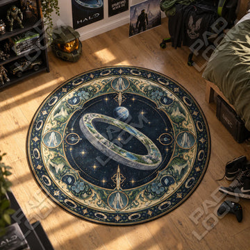 Orbital Ring Round Rug - Halo Chair Mat