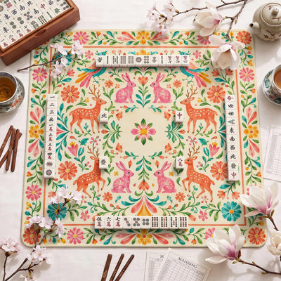 Otomi Meadow Mahjong Mat - Mah Jongg Table Mat