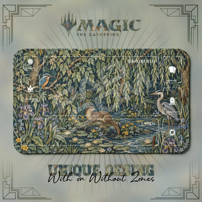 Otter Heron Riverbank Playmat - MTG Magic Mat