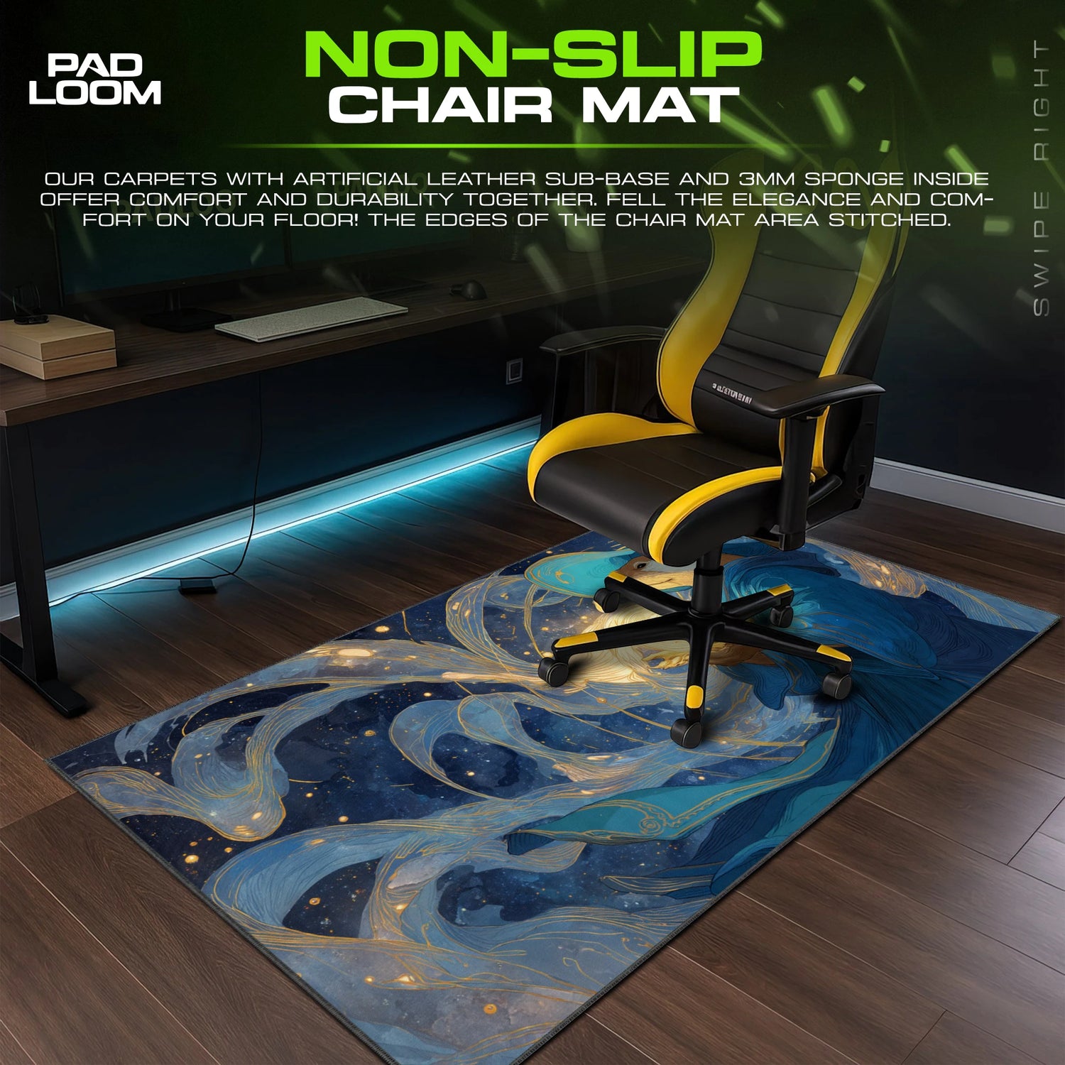 Otter Wizard Starlight Mouse Pad - Fantasy Desk Mat