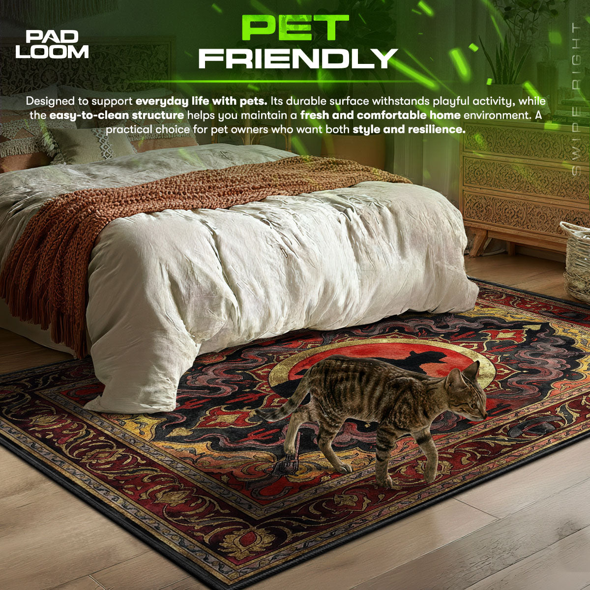 Outlaw-Silhouette-Sonnenuntergangs-Teppich – Red Dead Redemption Stuhlunterlage