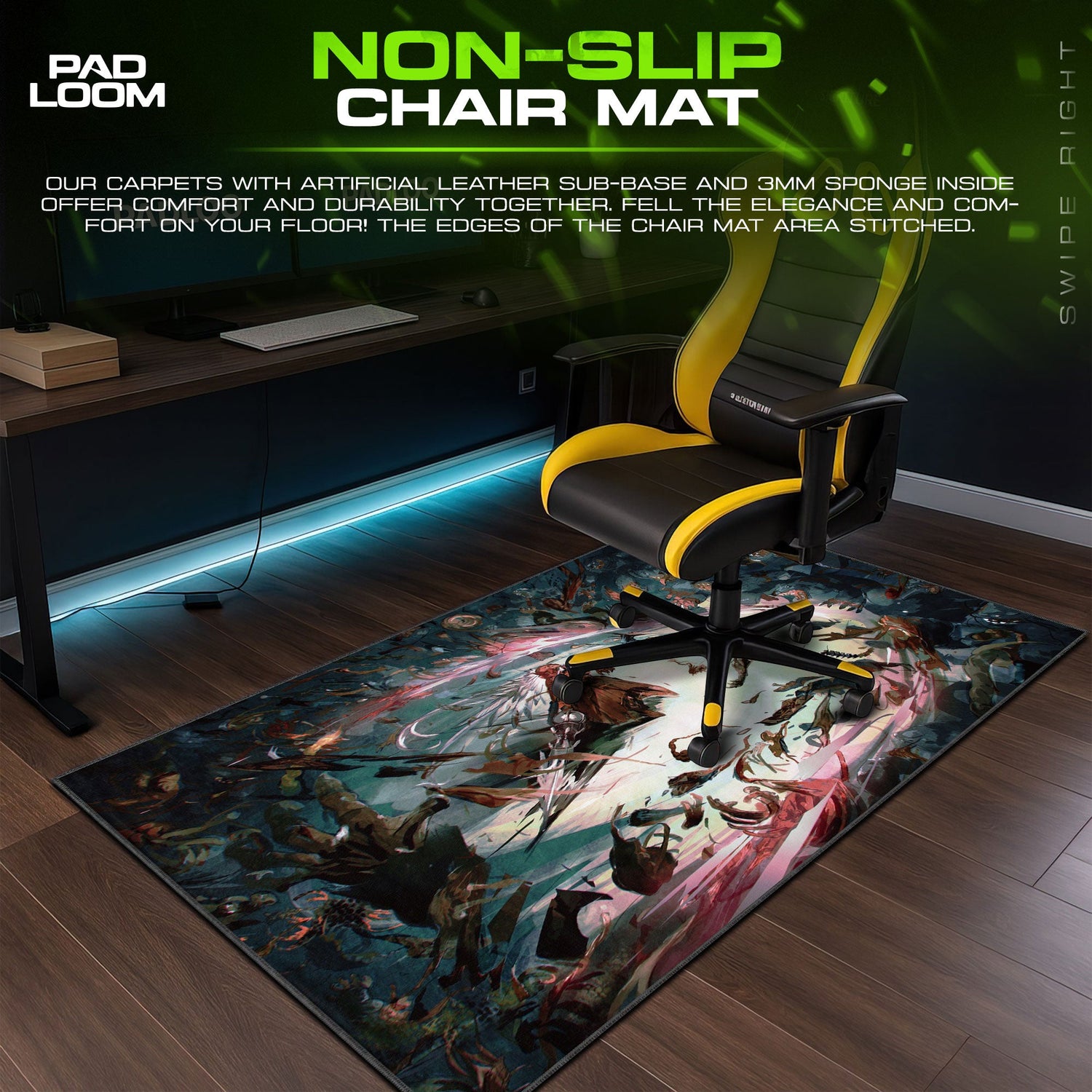 Overlord Battle Storm Mouse Pad, Anime Desk Mat Padloom