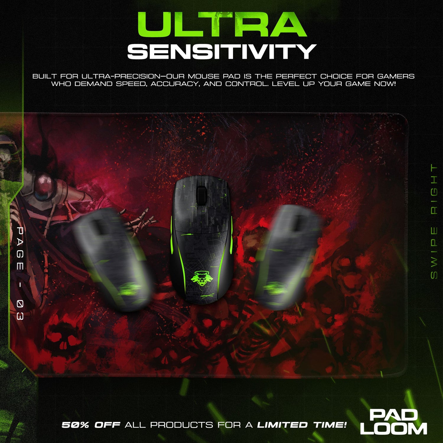 Overlord Dark Sorcerer Mouse Pad, Anime Desk Mat Padloom