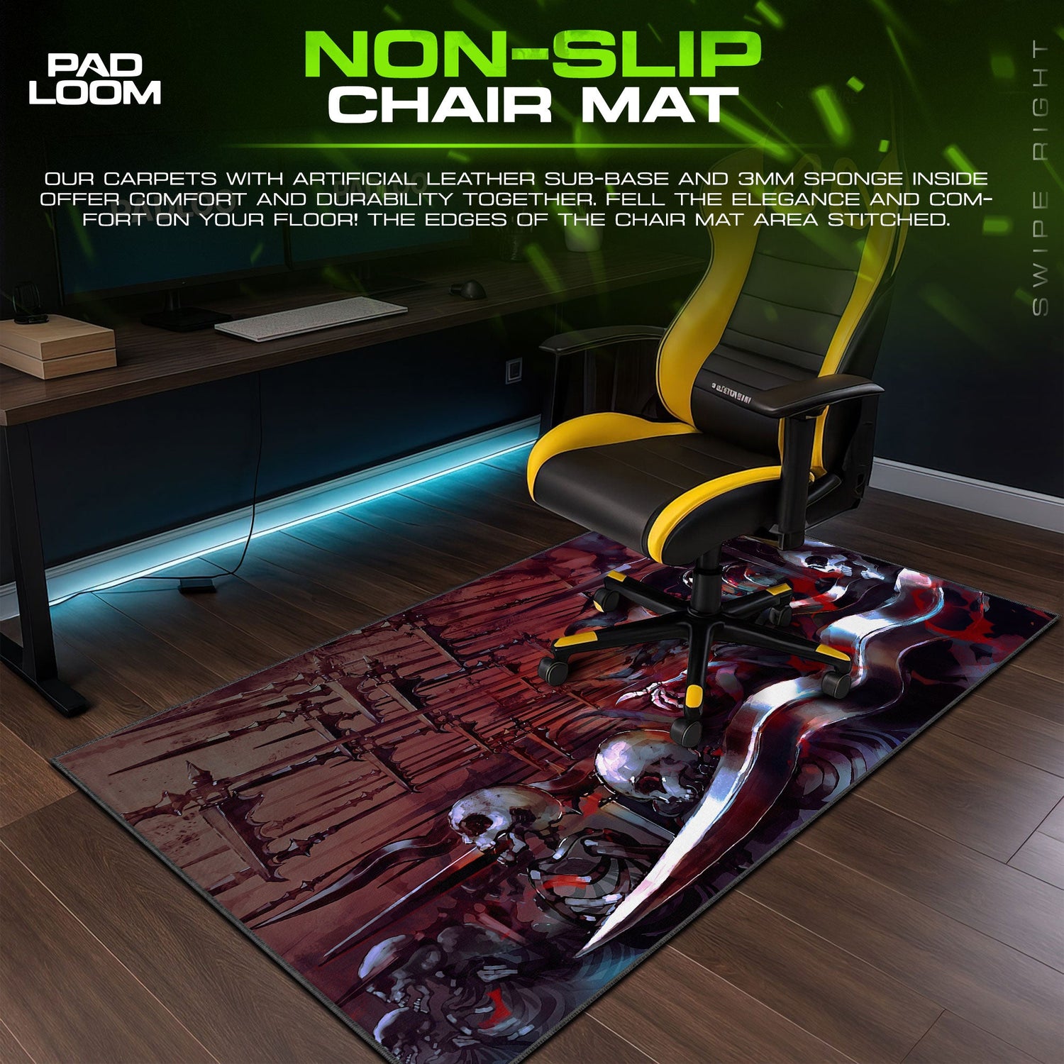 Overlord Mausoleum Mouse Pad, Undead Throne Gaming Desk Mat Padloom