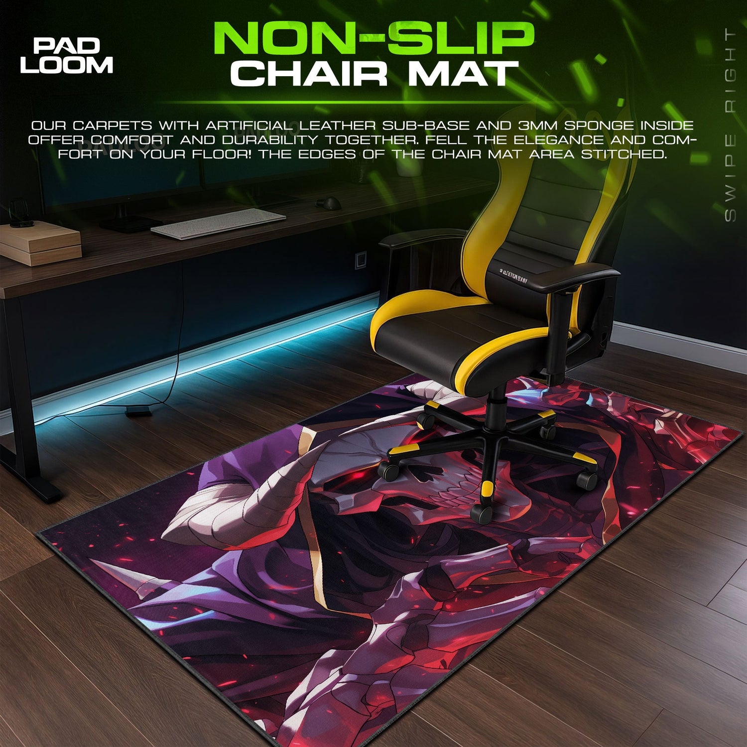 Overlord Mouse Pad, Ainz Ooal Gown Gaming Desk Mat Padloom