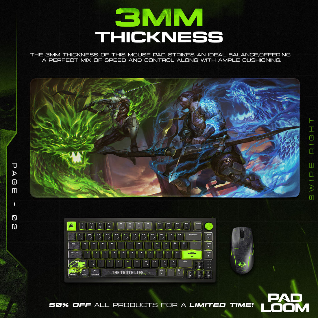 Overwatch Genji Hanzo Mouse Pad, Game Brothers Gaming Desk Mat