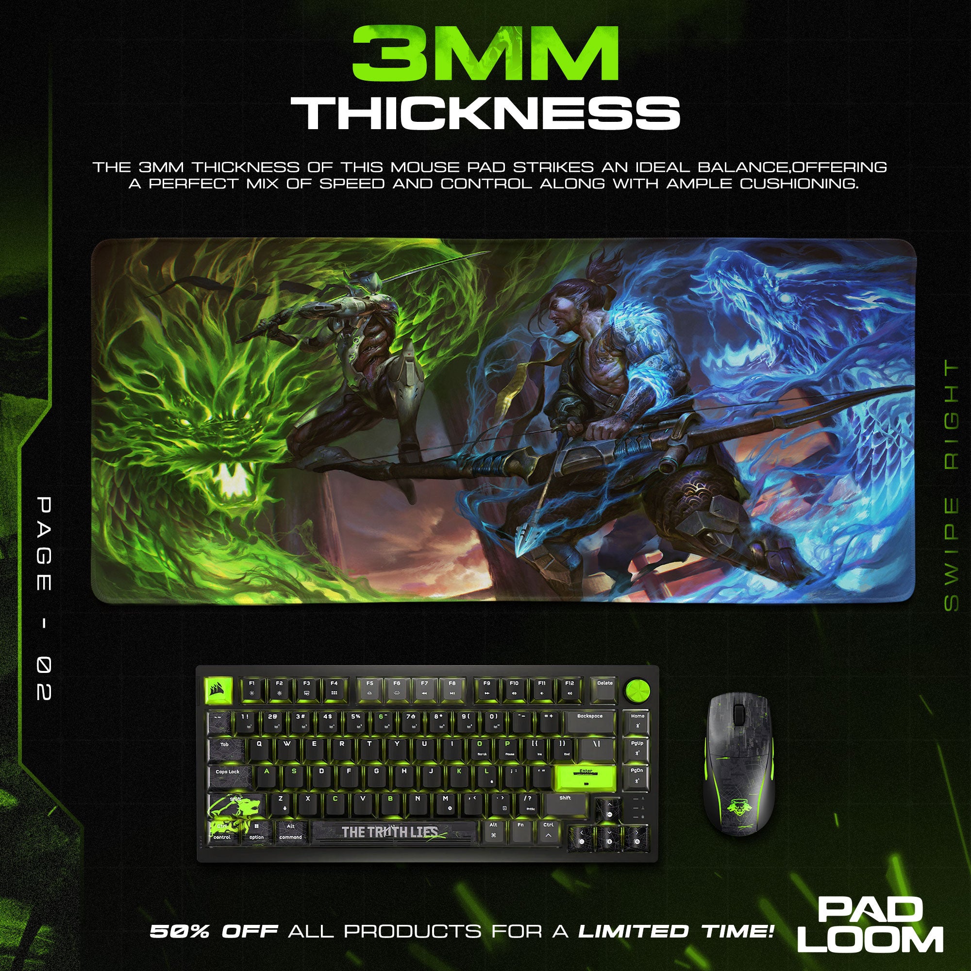 Overwatch Genji Hanzo Mouse Pad, Game Brothers Gaming Desk Mat