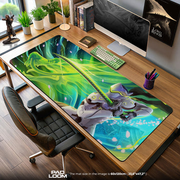 Overwatch Genji Mouse Pad, Game Dragonblade Gaming Desk Mat