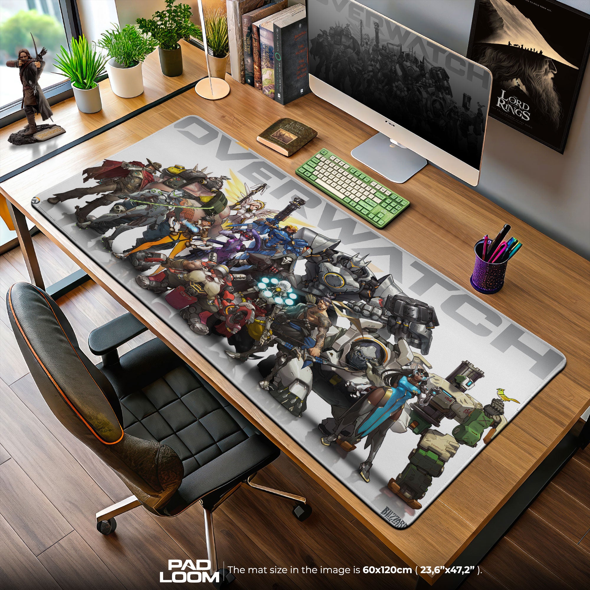 Overwatch Heroes Mouse Pad, Team Battle Gamer Desk Mat