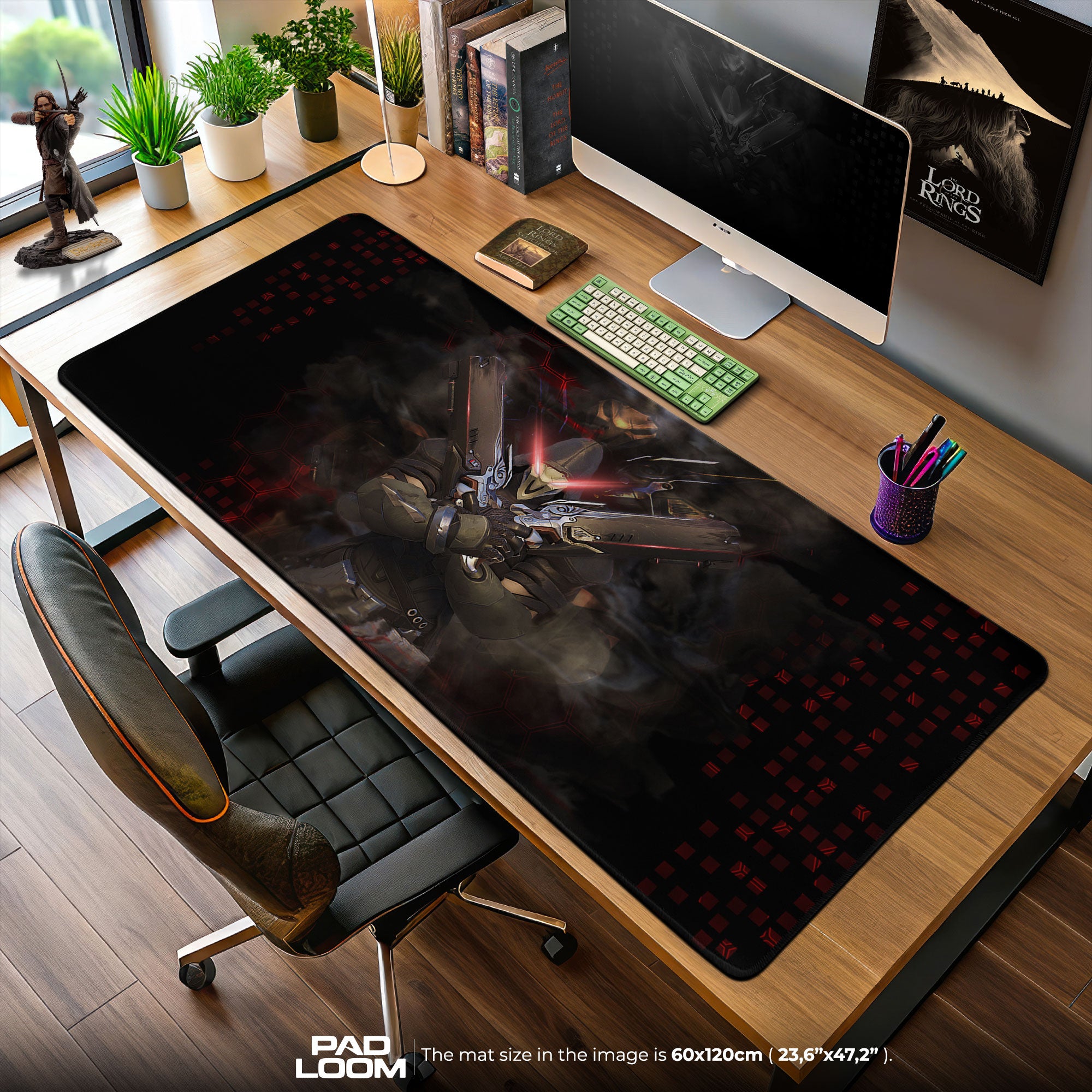Overwatch Reaper Mouse Pad, Game Hero Gaming Desk Mat