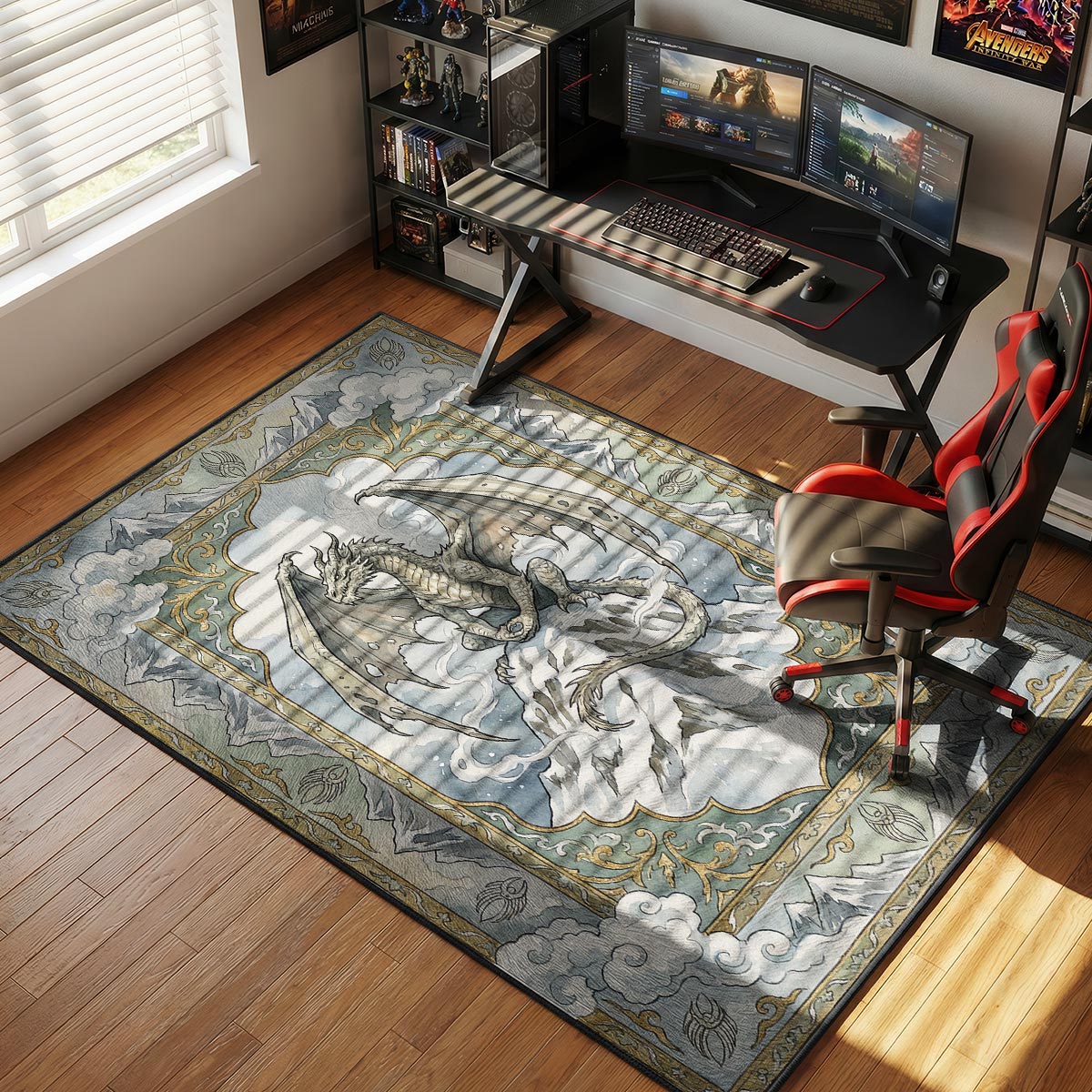 Paarthurnax Summit Rug - Skyrim Chair Mat