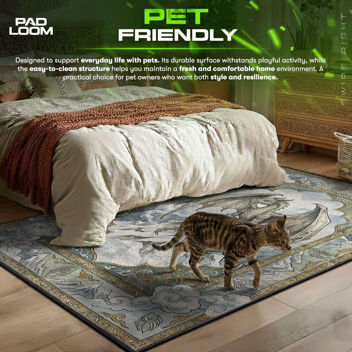 Paarthurnax Summit Rug - Skyrim Chair Mat