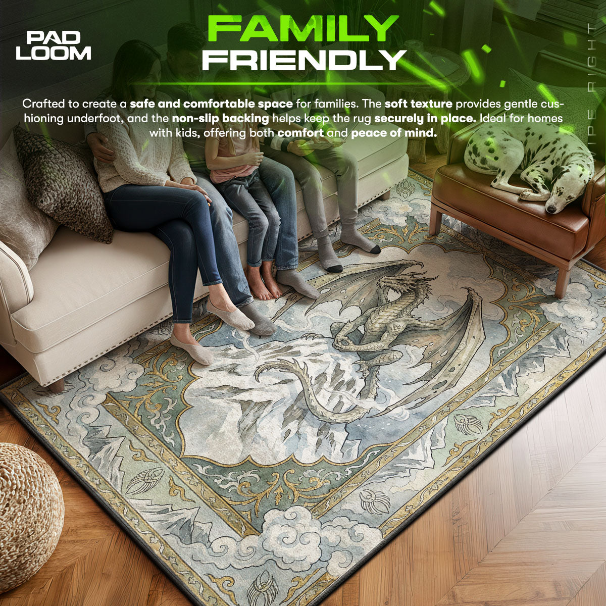 Paarthurnax Summit Rug - Skyrim Chair Mat