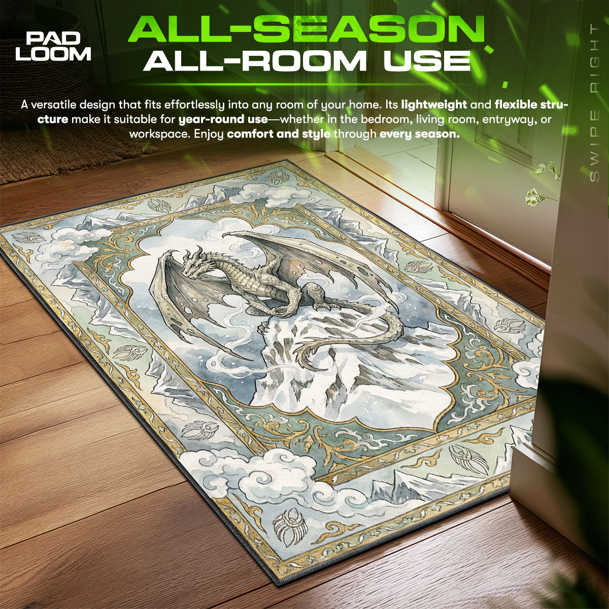 Paarthurnax Summit Rug - Skyrim Chair Mat