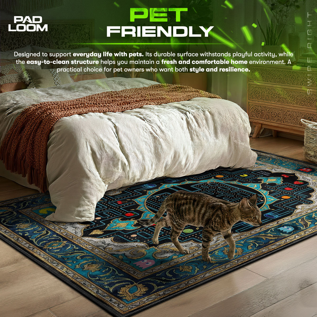 Pac-Man High Score Maze Rug - Pac-Man Chair Mat