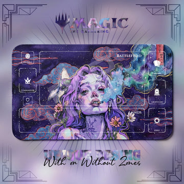 Cosmic Smoke Girl Playmat - MTG Magic Mat