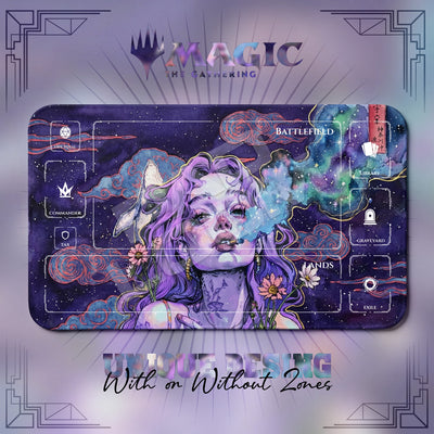 Cosmic Smoke Girl Playmat - MTG Magic Mat