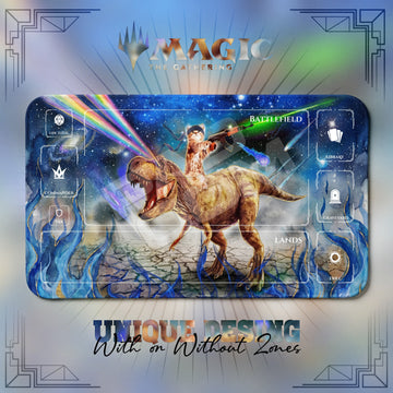 Space Cat T-Rex Playmat - MTG Magic Mat