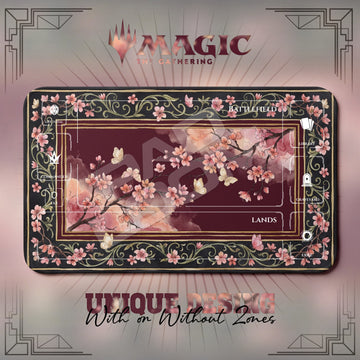 Sakura Butterfly Panel Playmat - MTG Magic Mat