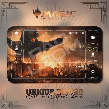 Kaiju Cat Inferno Playmat - MTG Magic Mat