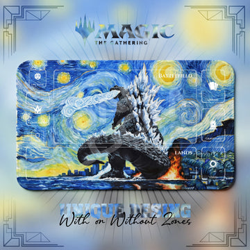 Godzilla Starry Night Playmat - MTG Magic Mat