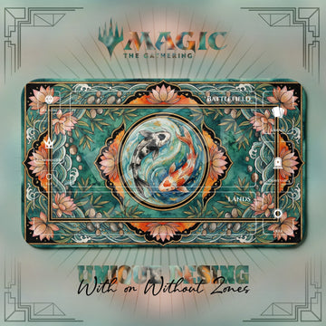 Koi Lotus Medallion Playmat - MTG Magic Mat