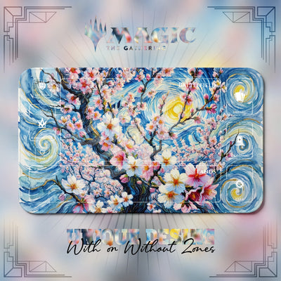 Starry Night Blossom Playmat - MTG Magic Mat