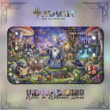 Hedgehog Wizard Woodland Playmat - MTG Magic Mat