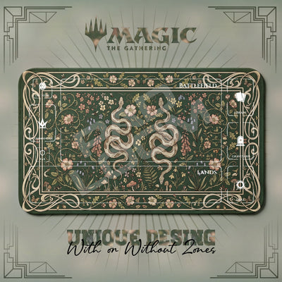 Twin Serpent Botanical Playmat – MTG Magic Spielmatte