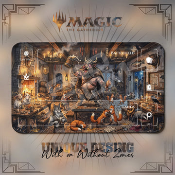 Boar Barbarian Tavern Playmat - MTG Magic Mat