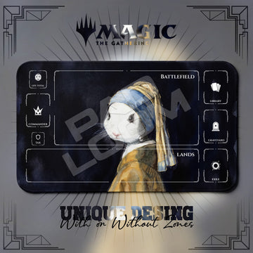 Pearl Earring Bunny Playmat - MTG Magic Mat