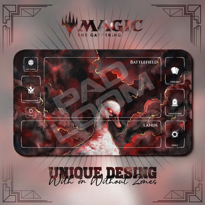 Demon Goose Crimson Playmat - MTG Magic Mat
