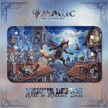 Fox Assassin Rooftop Playmat - MTG Magic Mat