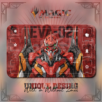 EVA-02 Crimson Playmat - Evangelion MTG Mat