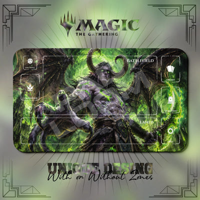 Illidan Demon Playmat - World of Warcraft MTG Mat