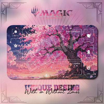 Cherry Blossom Dusk Playmat - MTG Magic Mat